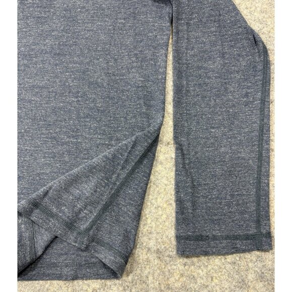 Flint Tinder Mens Henley Shirt Size Medium Long Sleeve Heather Blue Made In USA - Picture 4 of 7